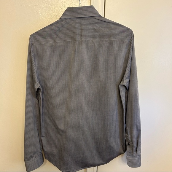 Joseph Abboud Slim Fit Gray Dress Shirt Button Down Classic Collar Size 15 34/35 - Picture 8 of 8